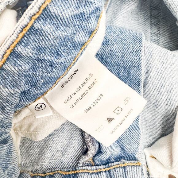 GRLFRND Harlow High Rise Boot Slit Split Hem Light Wash Denim Jeans Size 29 - Picture 6 of 9